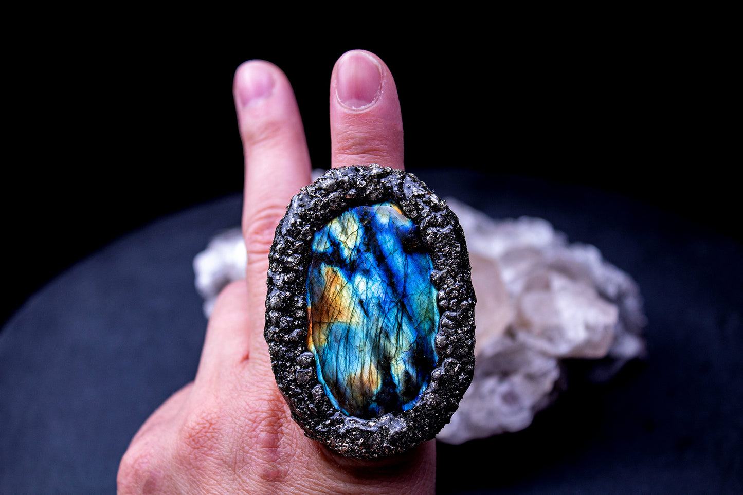 Aurora Borealis (Adjustable ring band # 1)