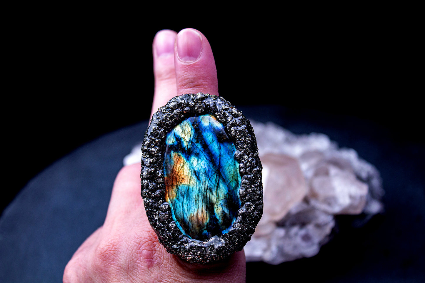 Aurora Borealis (Adjustable ring band # 1)