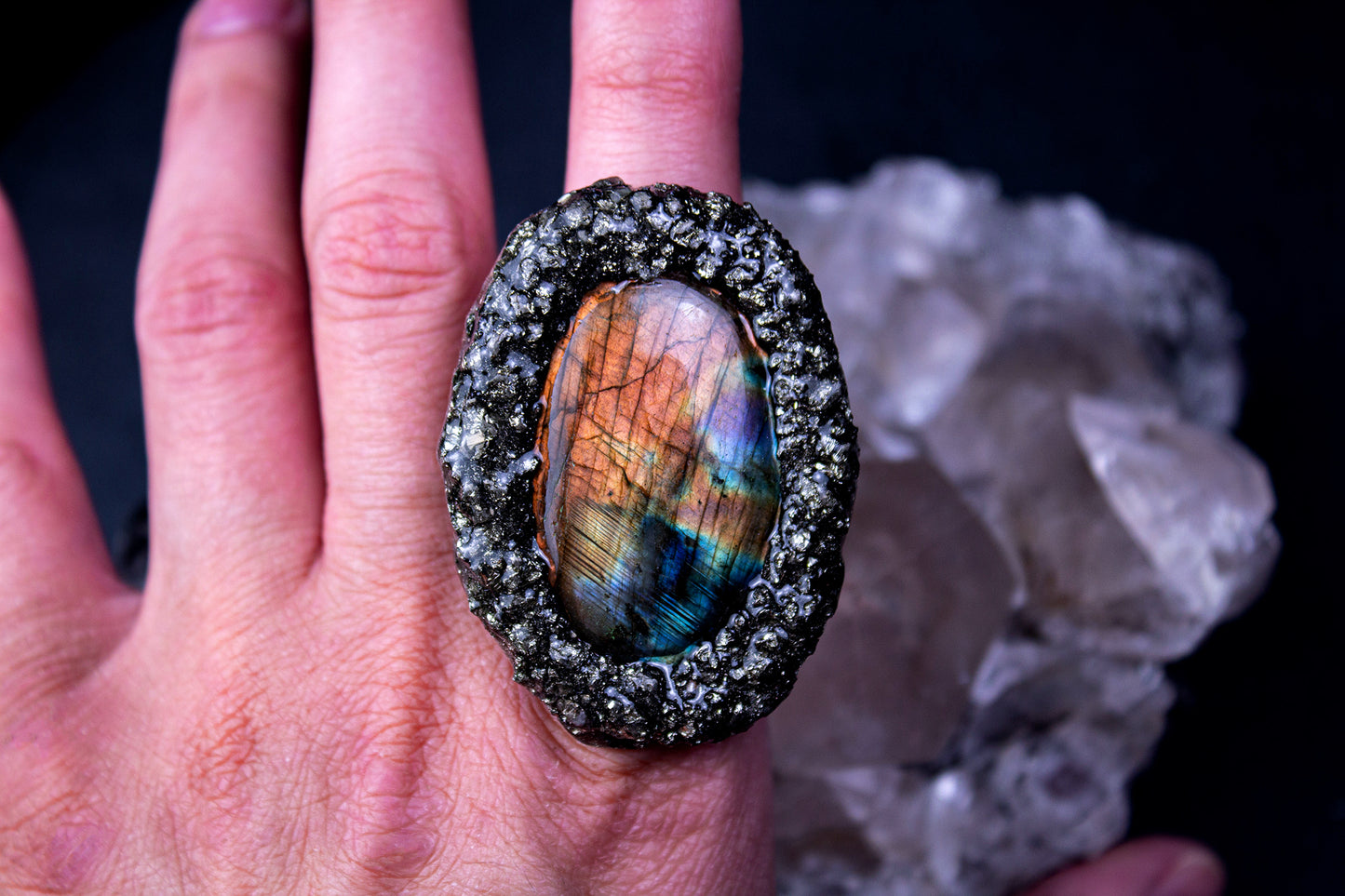 Aurora Borealis (Adjustable ring band # 4)