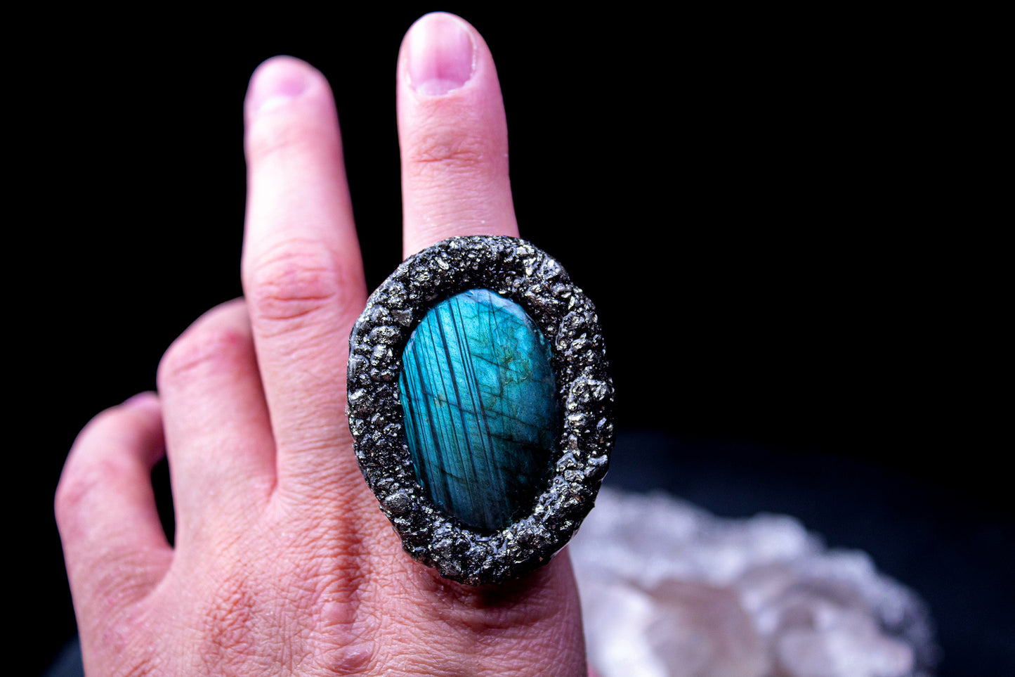 Aurora Borealis (Adjustable ring band # 2)