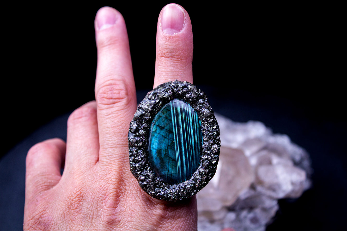 Aurora Borealis (Adjustable ring band # 2)