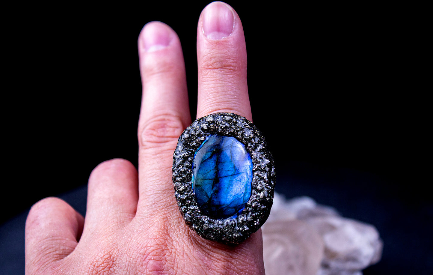 Aurora Borealis (Adjustable ring band # 3)